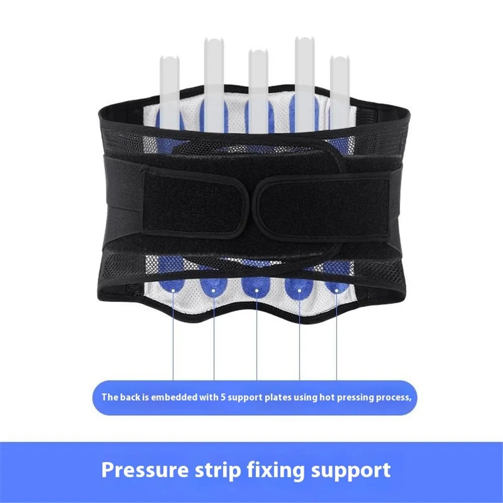 AB057 Sports Anti-Sprain Waist Support Band Yoga Fitness Adjustable Breathable Waist Guard - L - 3