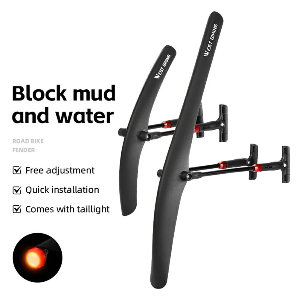 WEST BIKING YP0714030 Road Bike Front Fender PP Quick Release Bicycle Mudguard - 2