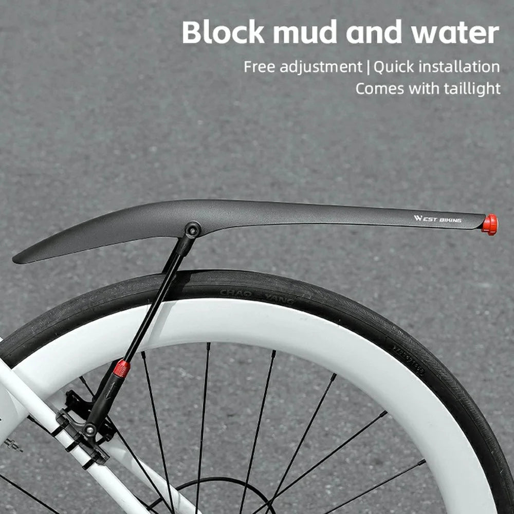 WEST BIKING YP0714030 Road Bike Front Fender PP Quick Release Bicycle Mudguard - 3