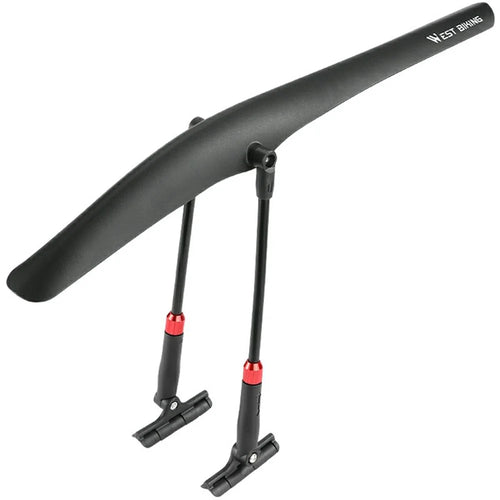 WEST BIKING YP0714030 Road Bike Rear Fender PP Quick Release Bicycle Mudguard with Tail Light - 1