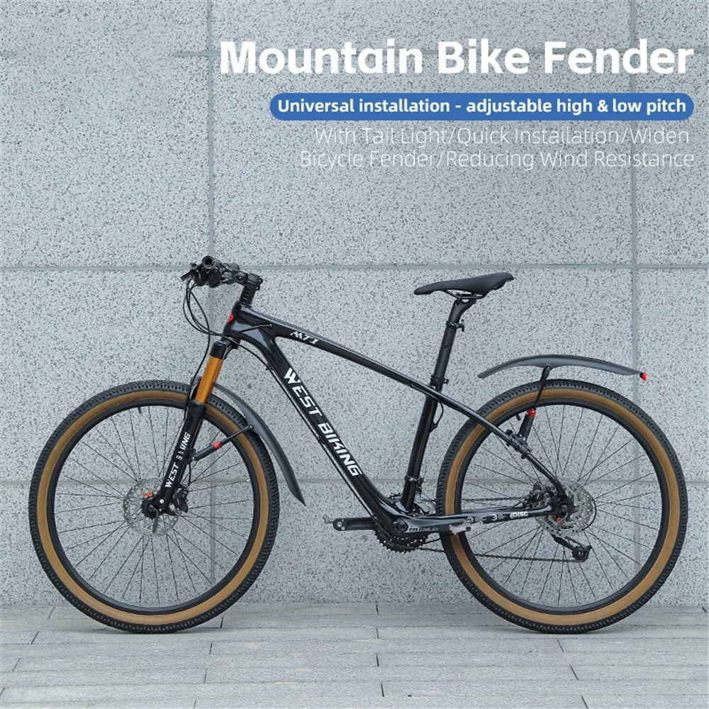 WEST BIKING YP0714029 Mountain Bike Extended Front Fender PP+PET Mudguard for 26-29 inch MTB Bicycle - 5
