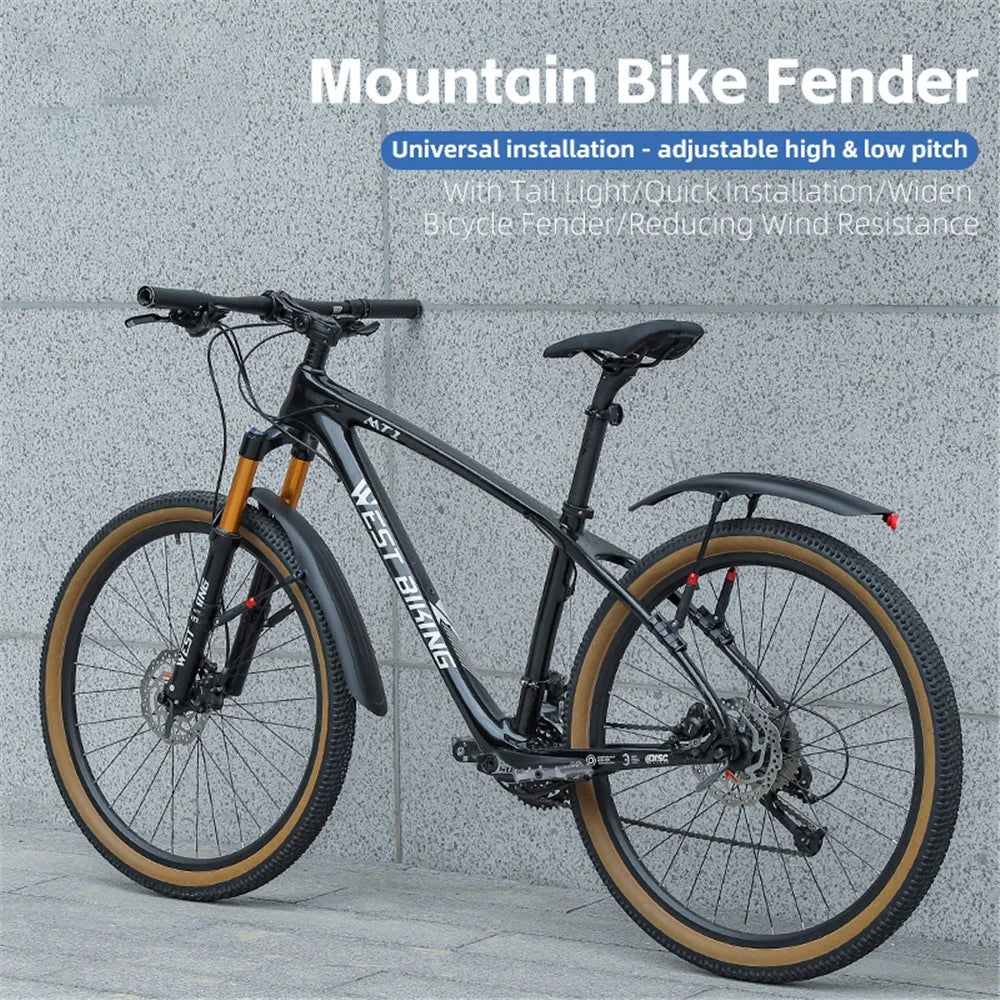 WEST BIKING YP0714029 Mountain Bike Extended Front Fender PP+PET Mudguard for 26-29 inch MTB Bicycle - 6