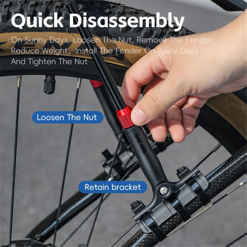 WEST BIKING YP0714029 Mountain Bike Extended Front Fender PP+PET Mudguard for 26-29 inch MTB Bicycle - 7