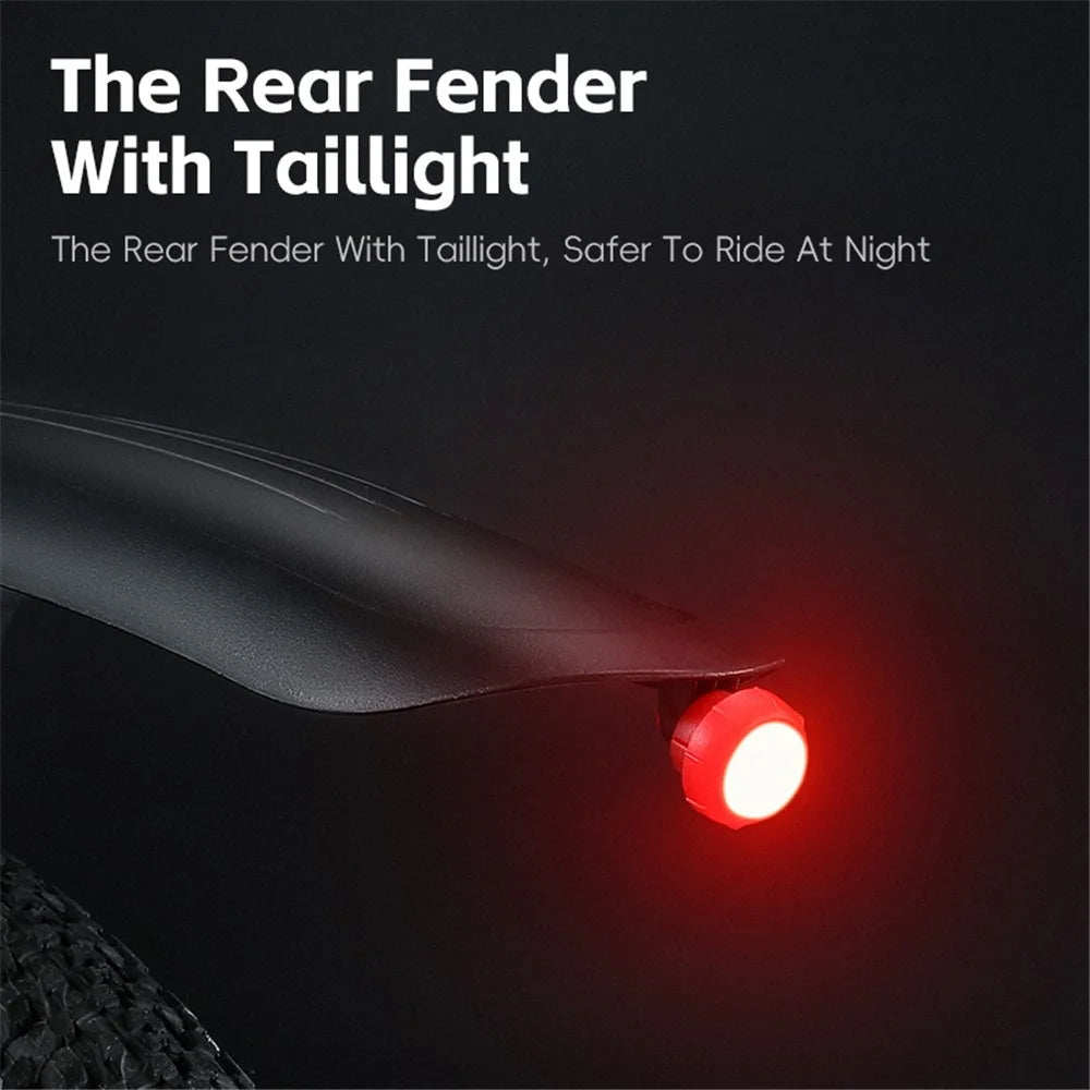 WEST BIKING YP0714029 Bicycle Fender with Taillight for 26-29 inch Mountain Bike Rear Mudguard - 5