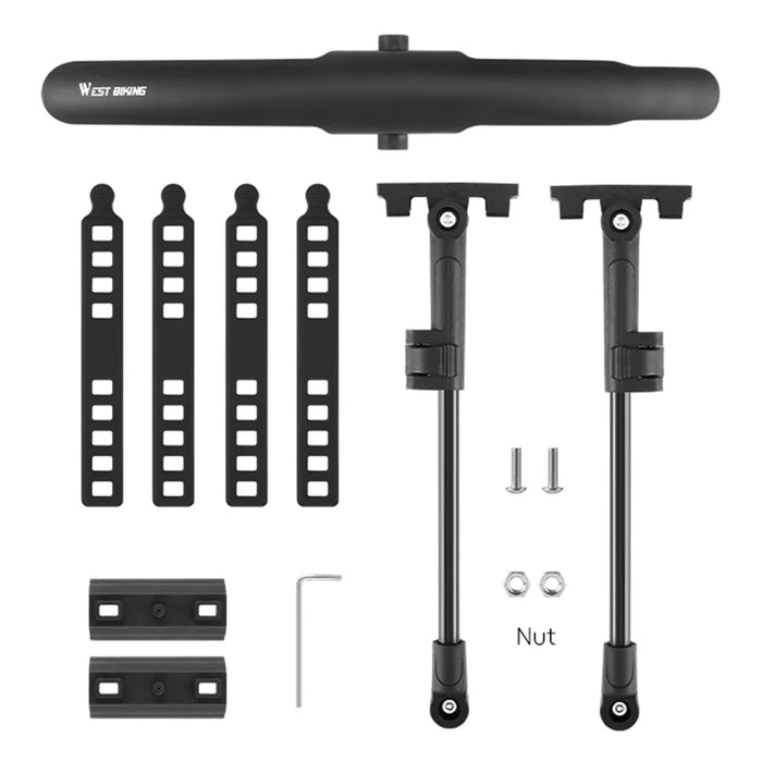 WEST BIKING YP0714032 Road Bike Fender Adjustable PP Mudguard - Front Fender - 1