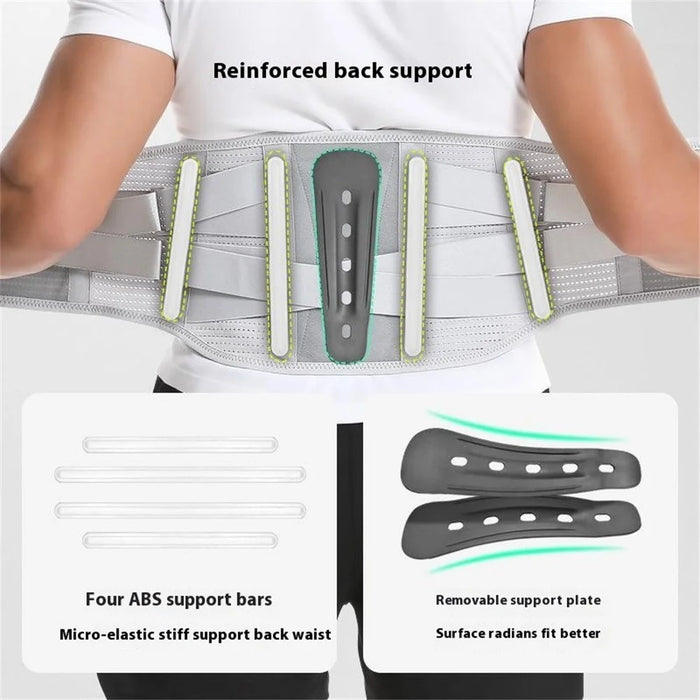 AOLIKES 7895 Waist Support Fixing Belt Unisex Mesh Breathable Compression Waist Band with Removable Lining Pad - M - 3