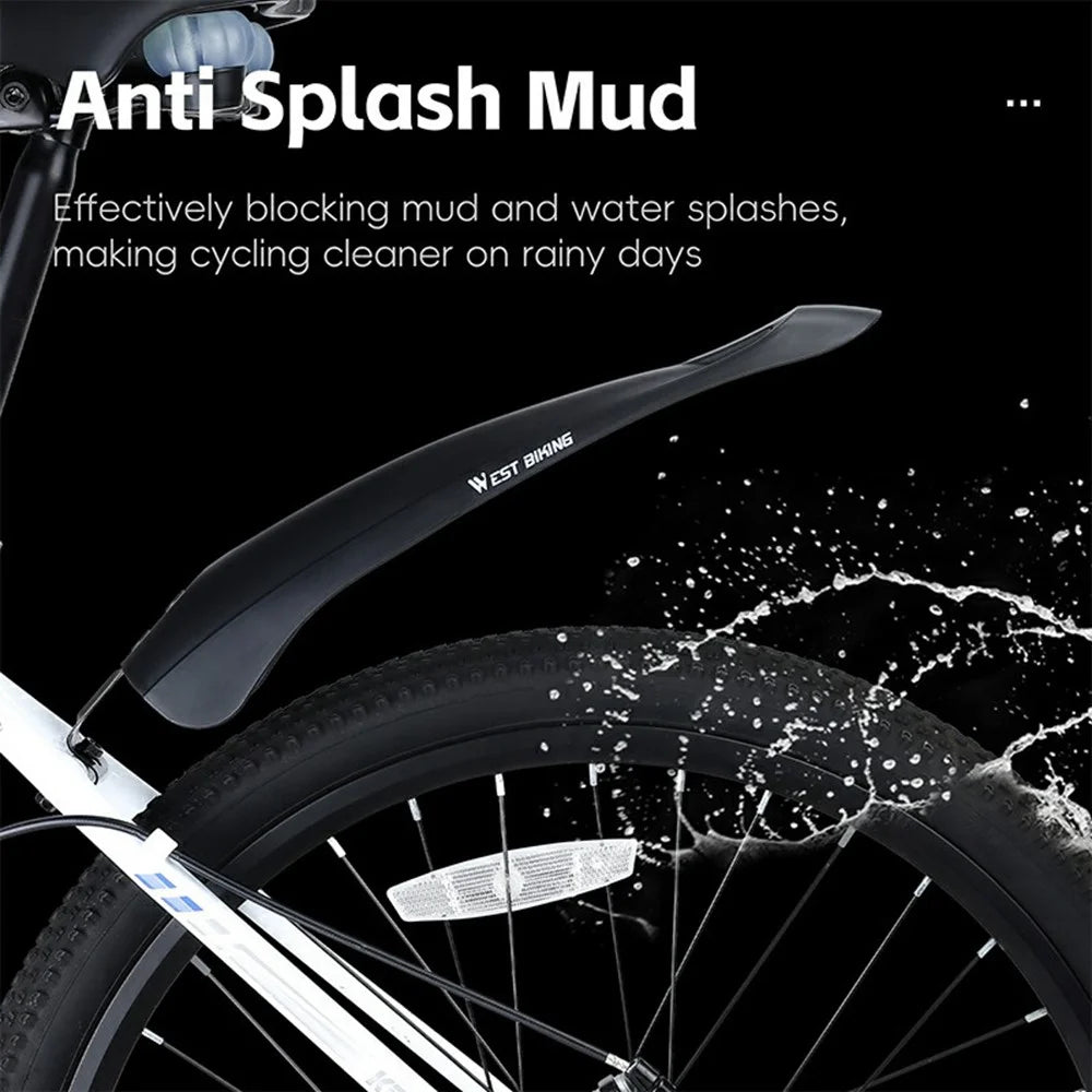 WEST BIKING YP0714034 For 20 22 24 Inch Bicycle Mudguard Mountain Bike Front + Rear Rain Fenders - 3