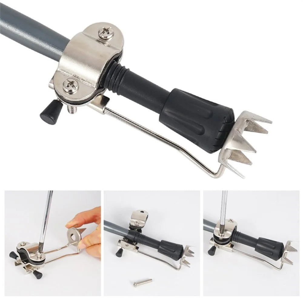 Stainless Steel Trekking Pole Ice Grip Crampons Anti-Slip Winter Fixing Cane Tip AL632453105065 - 3