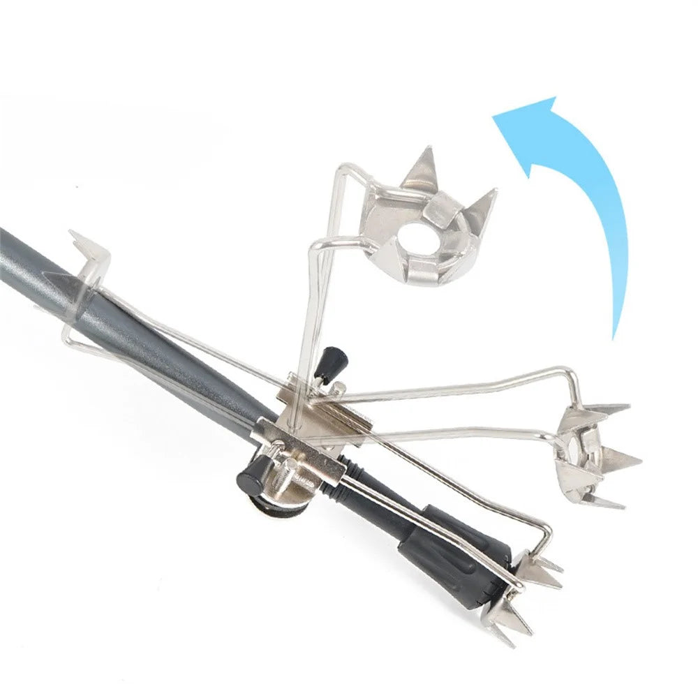 Stainless Steel Trekking Pole Ice Grip Crampons Anti-Slip Winter Fixing Cane Tip AL632453105065 - 6