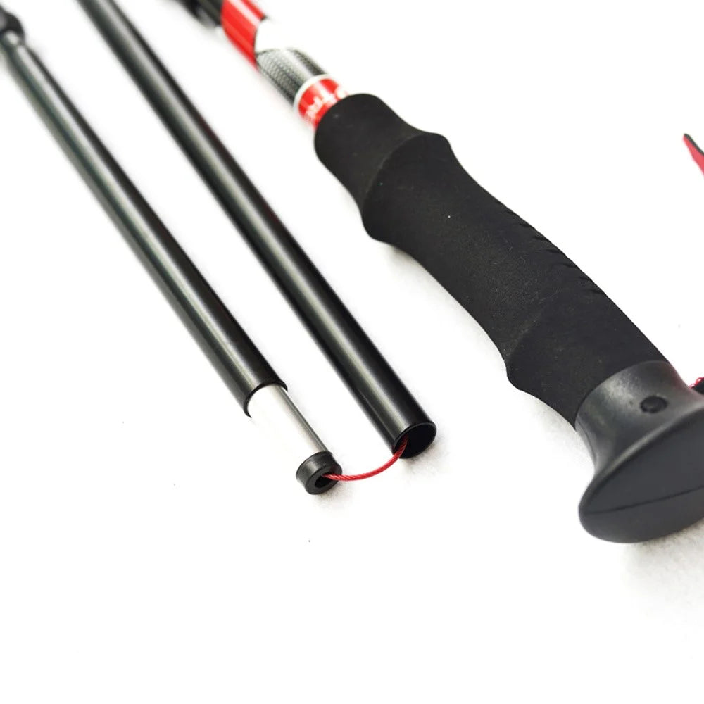 TREKPRO TP601 110-125cm 5-Section Trekking Pole Portable Lightweight Aluminum Alloy Folding Hiking Stick - Blue - 6