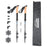 KODENOR KDN-001 2Pcs Carbon Fiber Trekking Pole Collapsible 3 Sections Hiking Stick with External Lock - Blue - 1