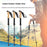 KODENOR KDN-001 2Pcs Carbon Fiber Trekking Pole Collapsible 3 Sections Hiking Stick with External Lock - Blue - 2