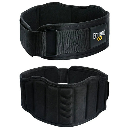 GOUNOD HY020 Weight Lifting Powerlifting Waist Support Belt Squat Training Waist Protection Band - Black S - 1