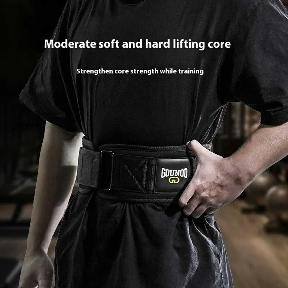 GOUNOD HY020 Weight Lifting Powerlifting Waist Support Belt Squat Training Waist Protection Band - Black S - 3