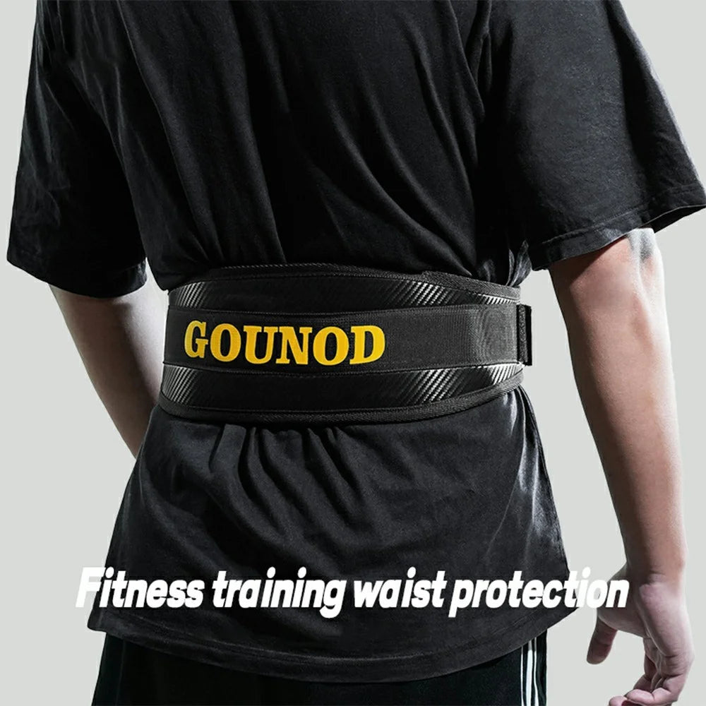 GOUNOD HY025 Weight Lifting Waist Belt Men Women Powerlifting Squat Deadlift Workout Waist Support Band - Black S - 2