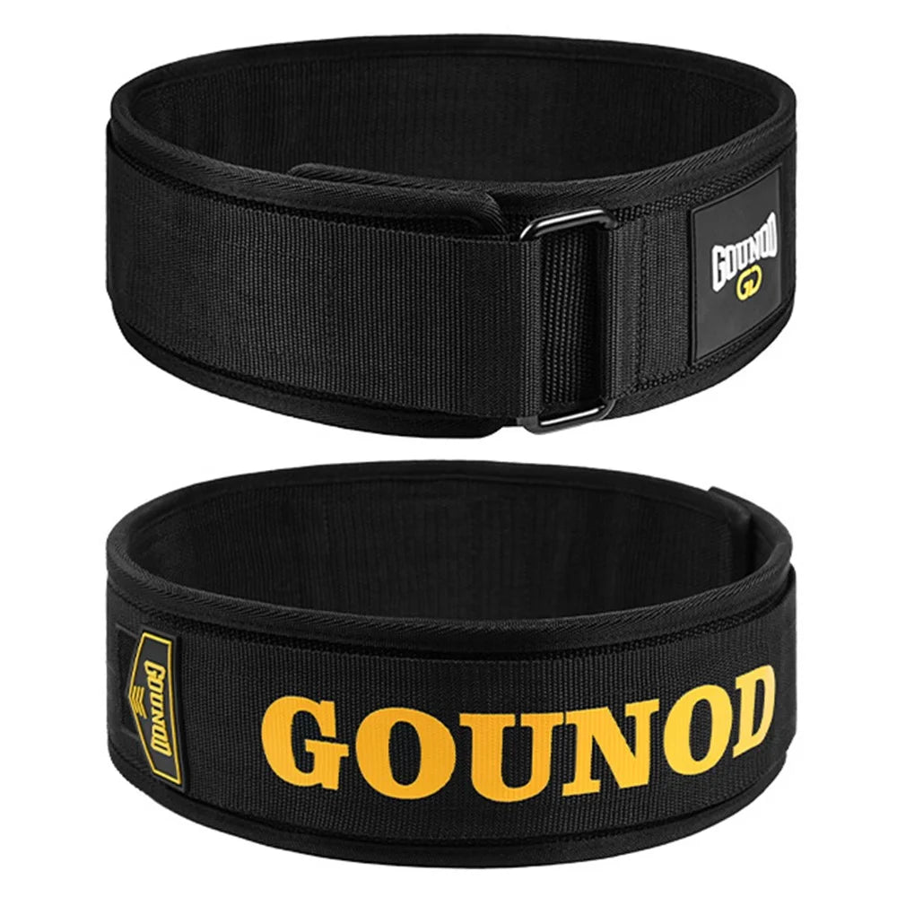 GOUNOD HY021 Weight Lifting Belt Powerlifting Back Support Squat Deadlift Lumbar Brace - Black S - 1