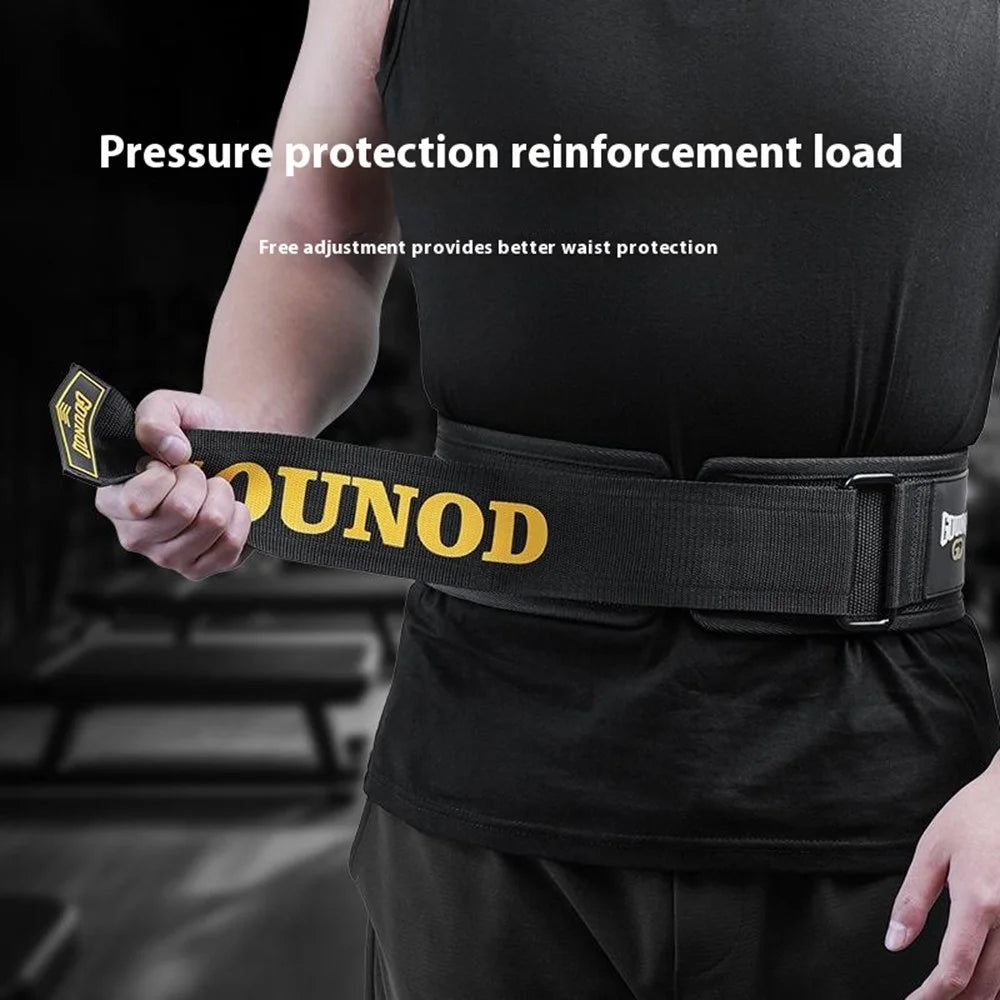 GOUNOD HY021 Weight Lifting Belt Powerlifting Back Support Squat Deadlift Lumbar Brace - Black S - 4