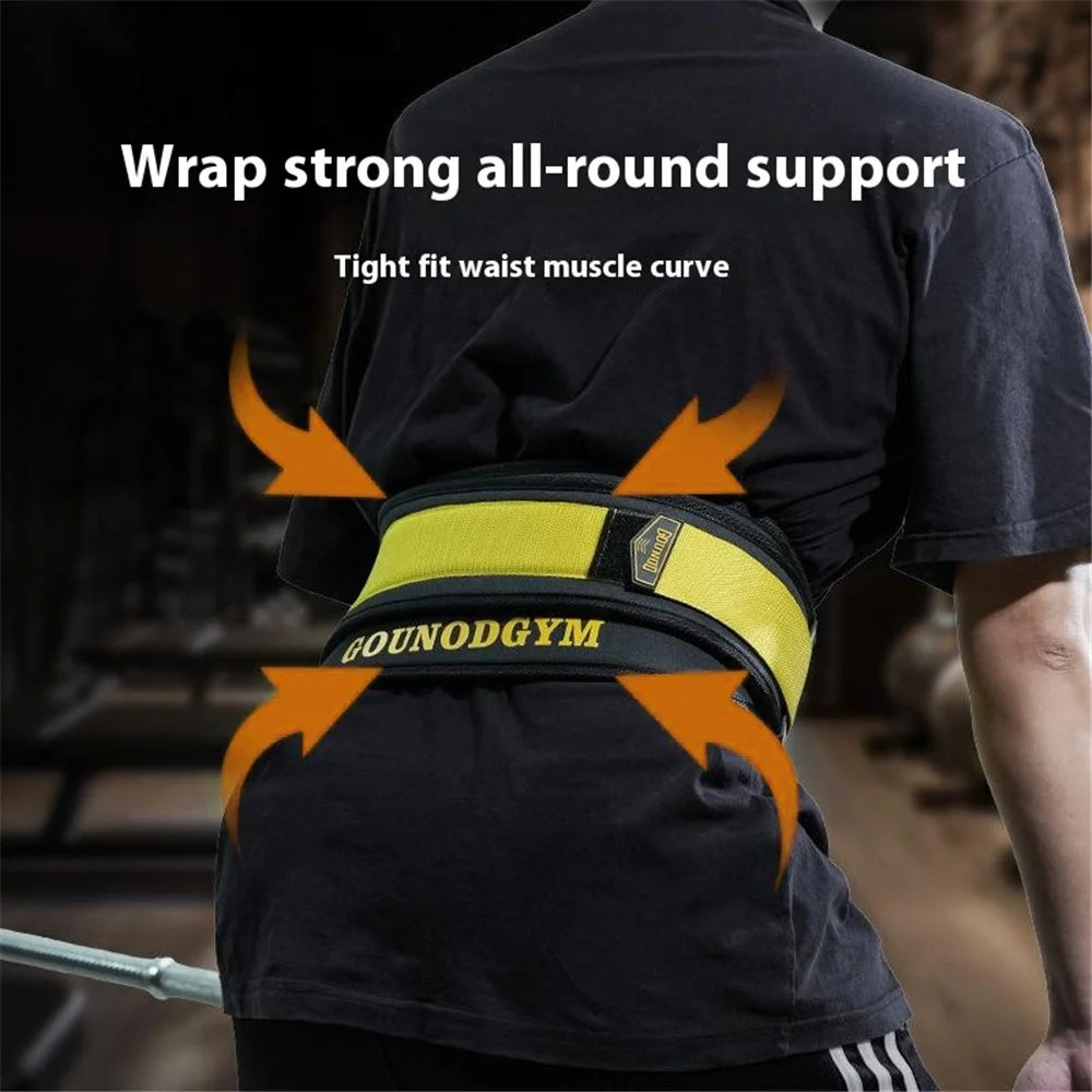 GOUNOD HY023 Weight Lifting Belt Waist Support Brace for Fitness Outdoor Sports Training Protection - Black / S - 4