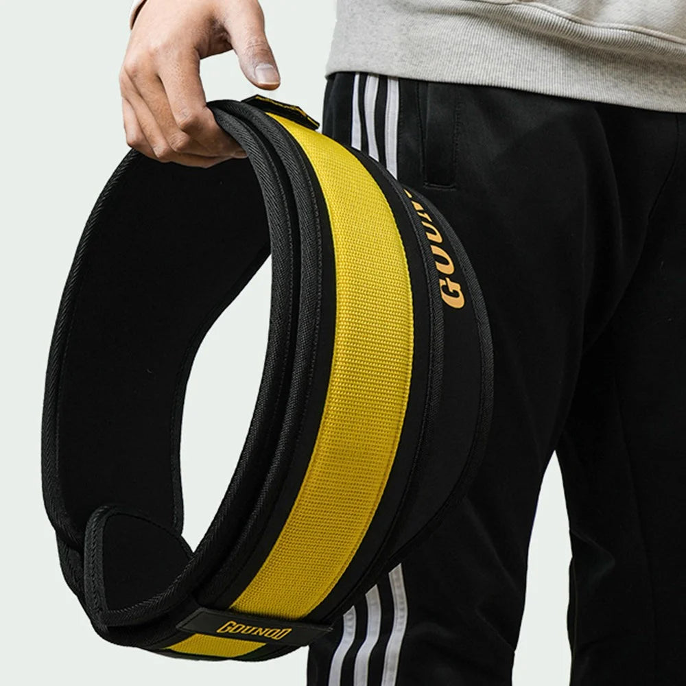 GOUNOD HY023 Weight Lifting Belt Waist Support Brace for Fitness Outdoor Sports Training Protection - Black / S - 6