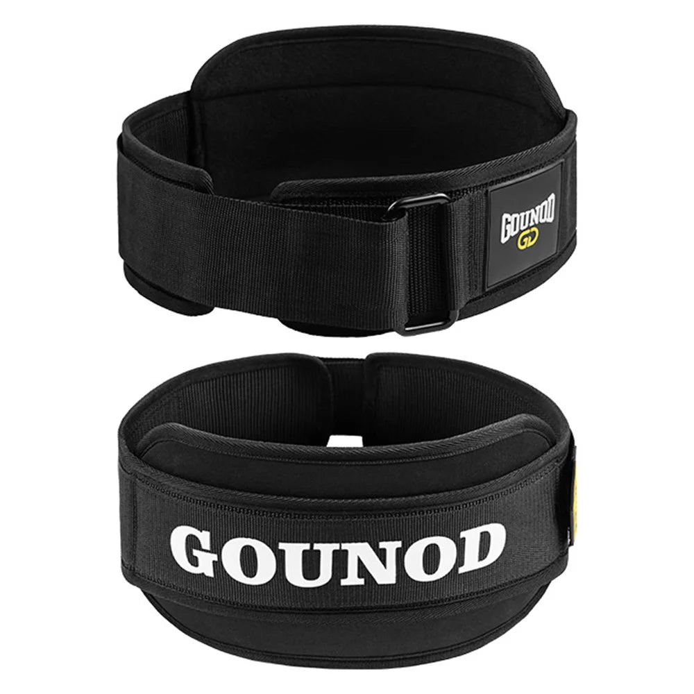GOUNOD HY022 Weight Lifting Belt Squat Deadlift Back Support Powerlifting Gym Training Equipment - Black / S - 1