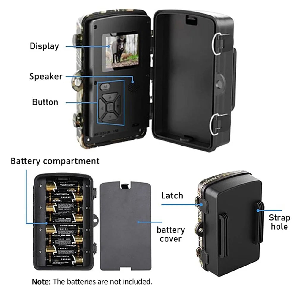DL001 12MP 2.0-inch LCD Outdoor Hunting Trail Camera IR Night Vision Waterproof Scouting Camera - 5