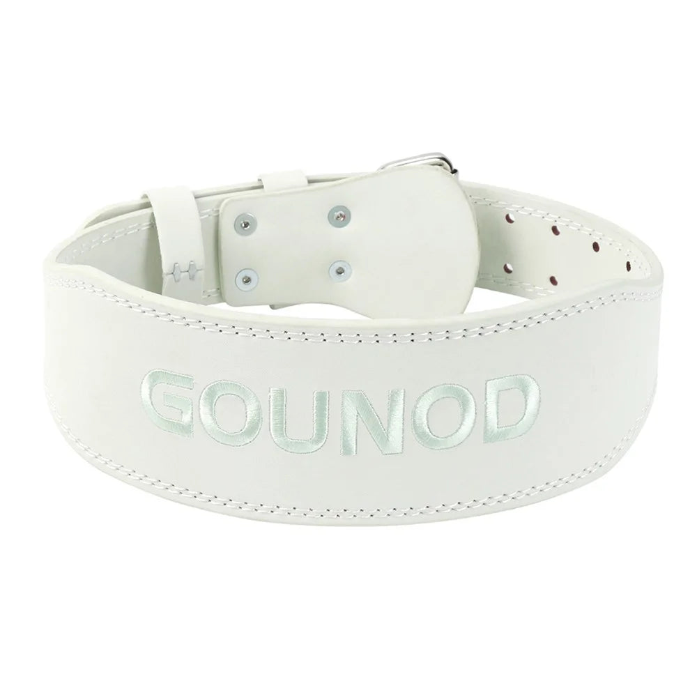 GOUNOD HY036 Weightlifting Belt Matte PU Leather Fitness Squat Deadlift Powerlifting Waist Support, Size M - Green - 1