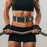 GOUNOD HY034 Embroidered Design PU Leather Weightlifting Belt Powerlifting Deadlift Back Support, Size S - Black - 5