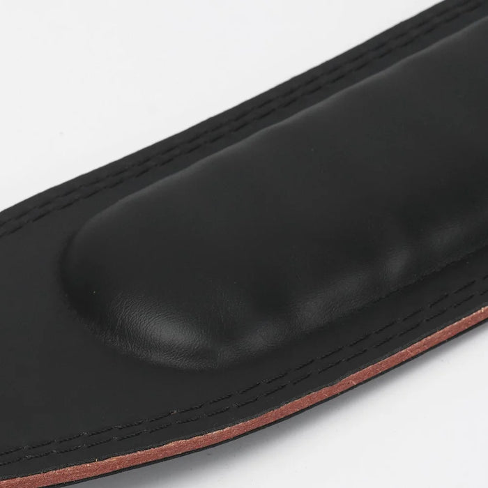 GOUNOD HY034 Embroidered Design PU Leather Weightlifting Belt Powerlifting Deadlift Back Support, Size S - Black - 7