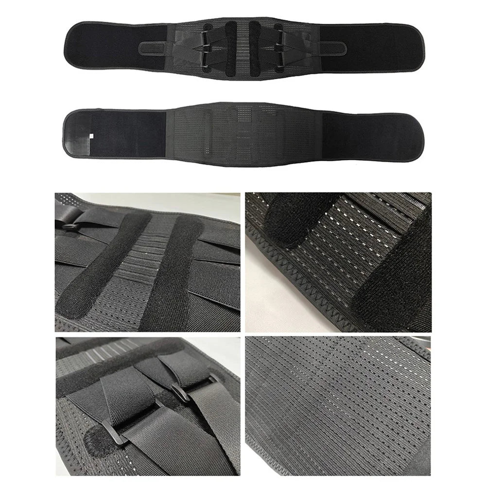 YF-YD028 Waist Support Band Fitness Weightlifting Hiking Breathable Thin Summer Waist Trainer Lumbar Brace - Black / S - 6