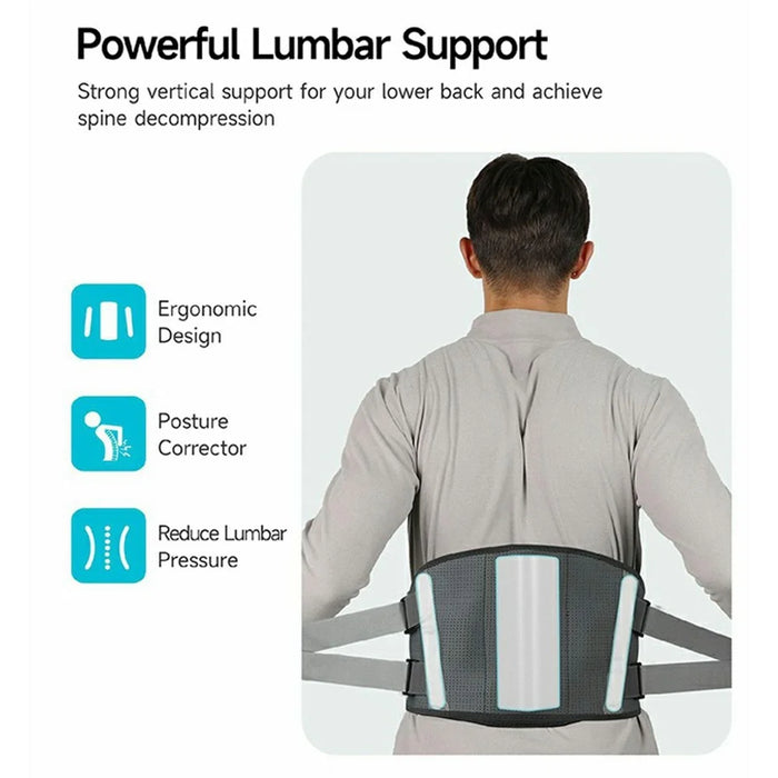 YF-FR069 Graphene Heating Therapy Waist Belt Vibration Massage Cordless Electric Lumbar Support - Black - 5