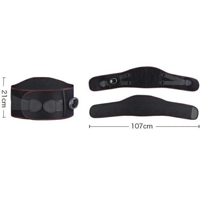 YF-FR069 Graphene Heating Therapy Waist Belt Vibration Massage Cordless Electric Lumbar Support - Black - 6
