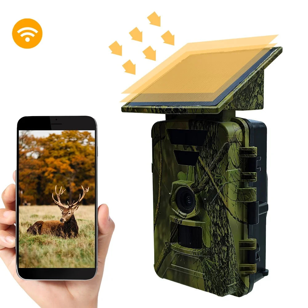 PR903W Solar Powered Outdoor Hunting Camera 8K 60MP WiFi Infrared Night Vision Trail Camera - 1