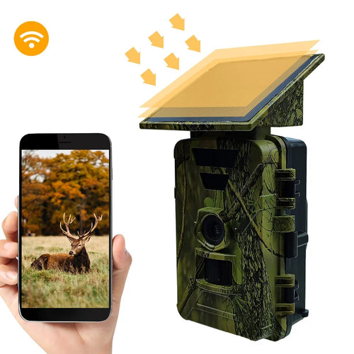 PR903W Solar Powered Outdoor Hunting Camera 8K 60MP WiFi Infrared Night Vision Trail Camera - 1