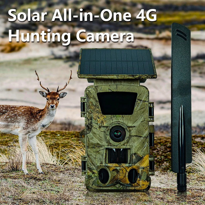 PR903G 5K Outdoor Hunting Cam Night Vision Solar Powered 4G Trail Camera with SIM Card, EU Version - 3