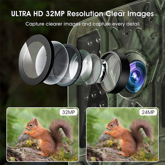 BST880 4K HD Hunting Camera Motion Detection Infrared Night Vision Wildlife Monitoring Cam (No Battery) - 4