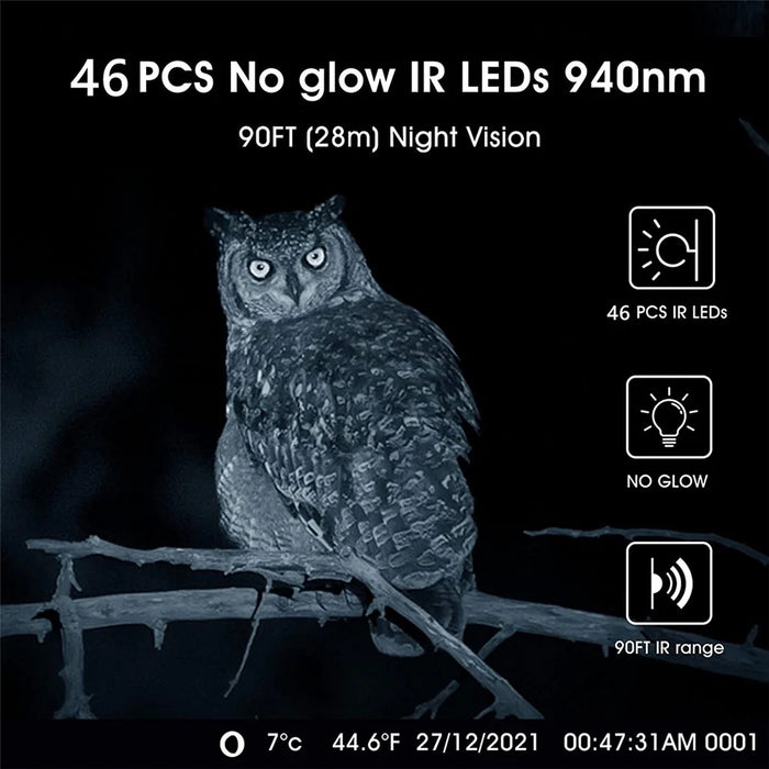 BST880 4K HD Hunting Camera Motion Detection Infrared Night Vision Wildlife Monitoring Cam (No Battery) - 5
