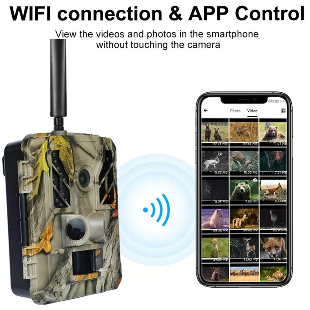 BST883W Wildlife Monitoring Outdoor Night Vision Camera 4K WIFI Infrared Animal Tracking Hunting Camera - Leaves Color - 3