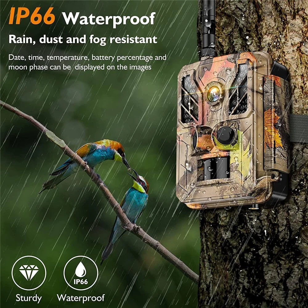 BST883W Wildlife Monitoring Outdoor Night Vision Camera 4K WIFI Infrared Animal Tracking Hunting Camera - Leaves Color - 6