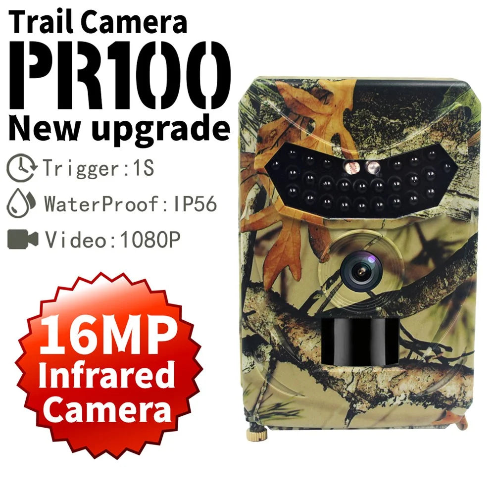 HUNTERCAM PR100 Hunting Camera Infrared Night Vision Wildlife 16MP+1080P IP56 Waterproof Tracking for Outdoor Scouting - 4