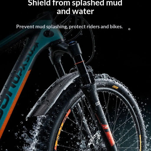 ENLEE For Mountain Downhill Bicycle Extended Wide Fender Lightweight Bike Mudguard with Wide Coverage - Black - 2