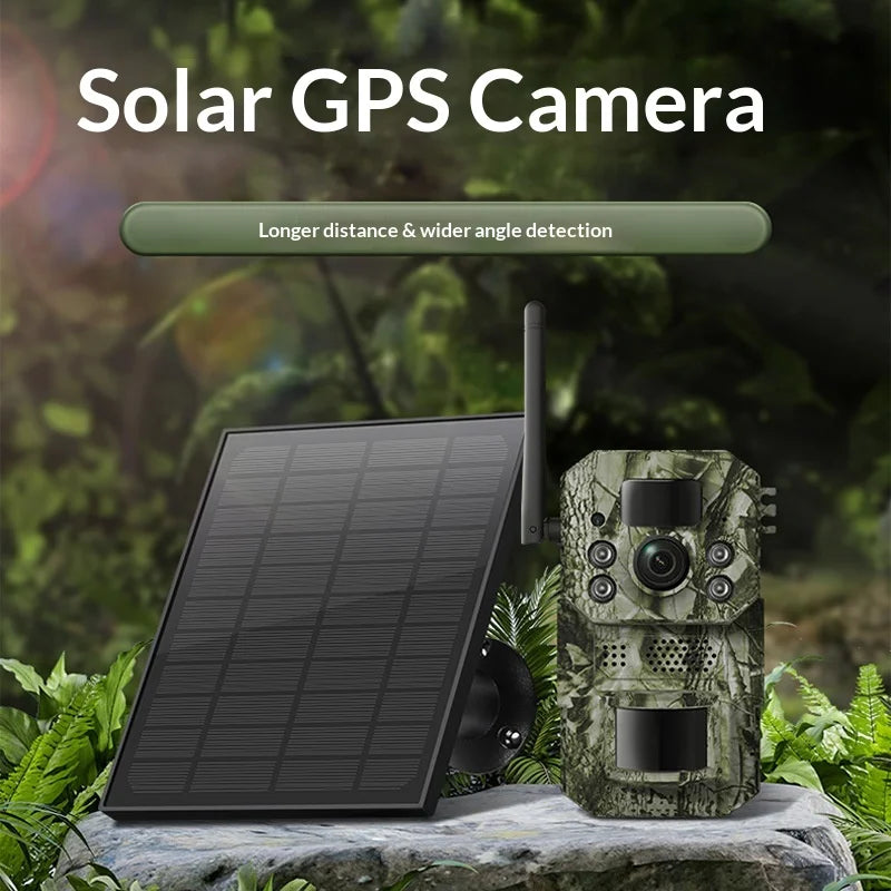 H70 Solar Powered 4G Trail Camera GPS Positioning Two-Way Audio Night Vision 3MP Hunting Camera - 2