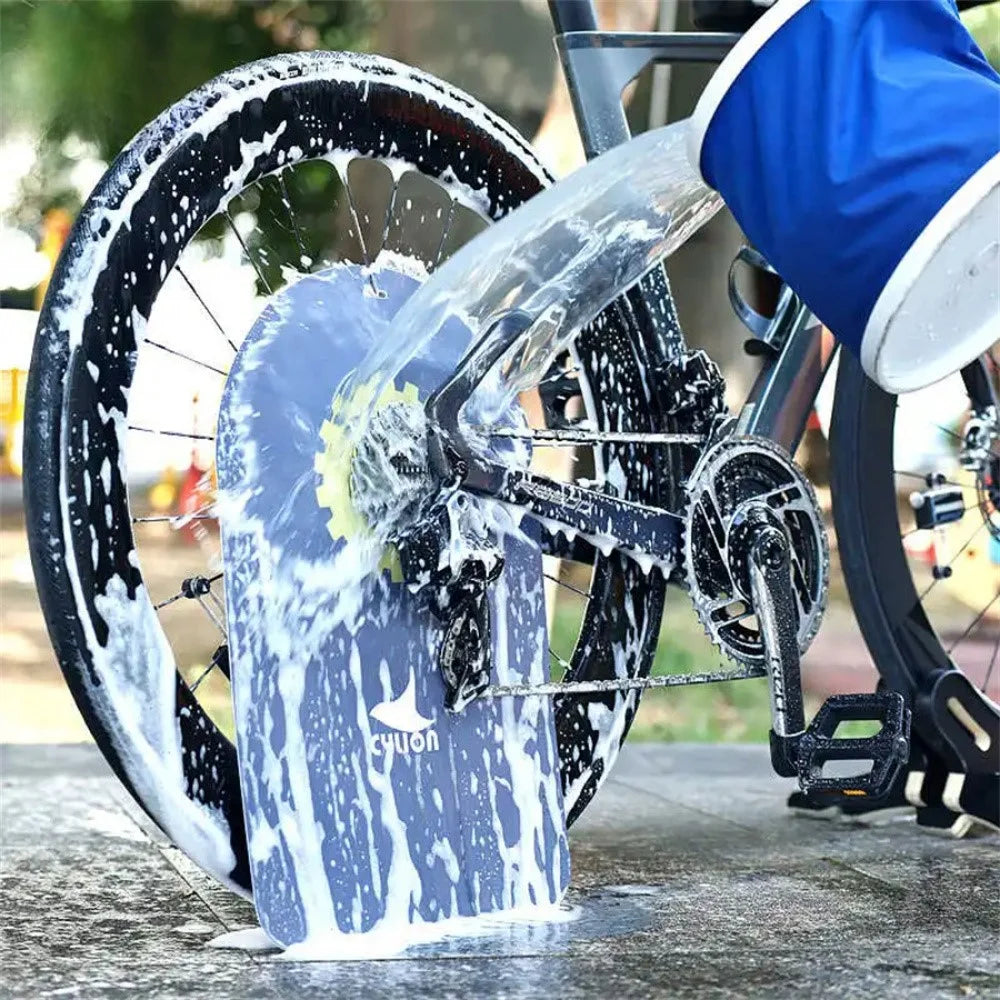 Bicycle Disc Brake Oil Guard Shield PVC Mountain Road Bike Chain Cleaning Protection Plate - Grey - 2