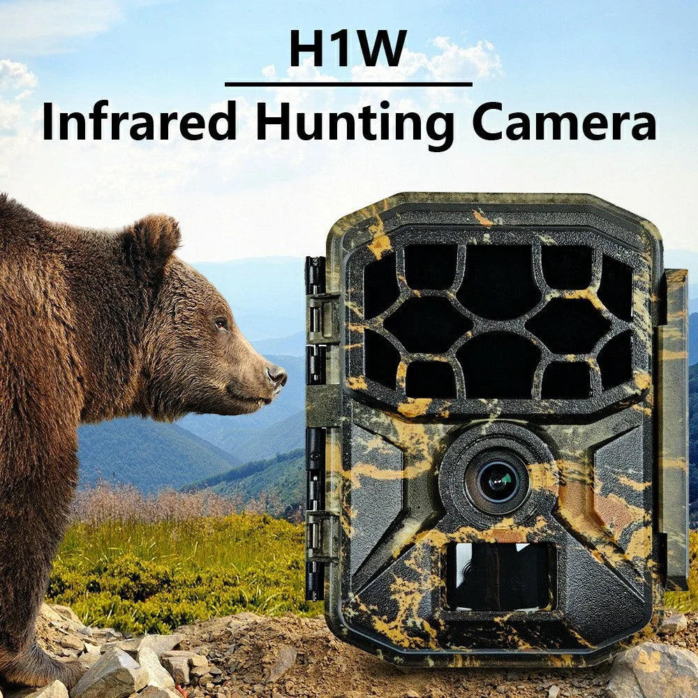 H1W 8K 60MP Trail Camera Solar Panel WiFi Bluetooth-compatible Infrared Hunting Camera with Night Vision for Wildlife Scouting - Camouflage - 3