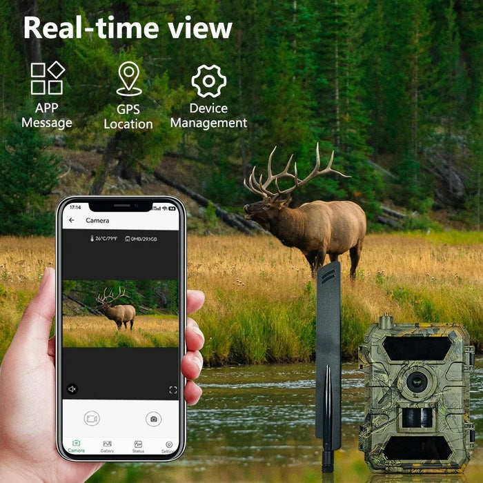 PR902LTE 4G 8K 60MP Trail Camera IP66 Waterproof Night Vision PIR Motion Detection Hunting Camera for Wildlife Scouting - Camouflage - 3
