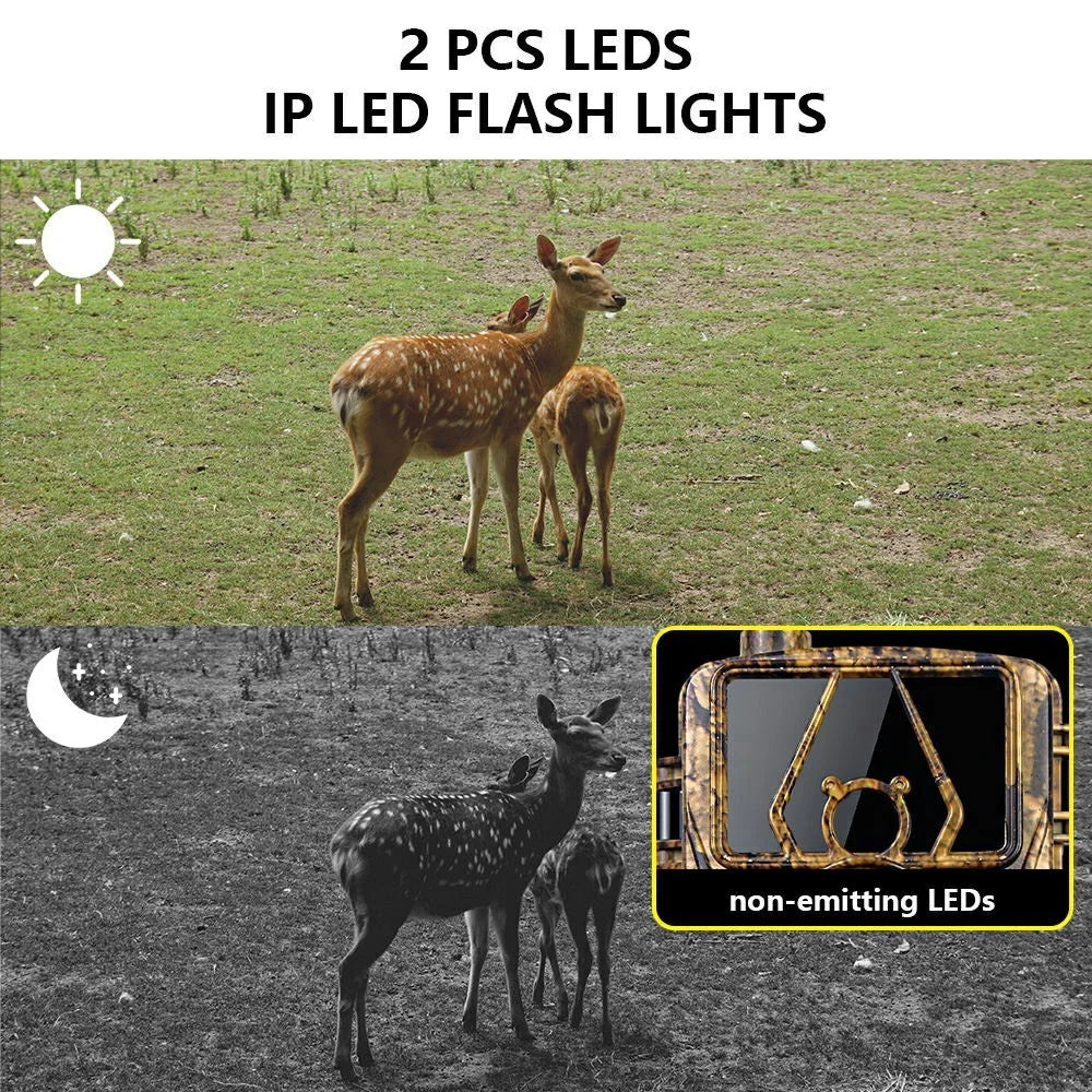PR801LTE 8K Trail Camera 4G LTE 60MP PIR Motion Detection Night Vision IP66 Waterproof Hunting Camera for Scouting Wildlife Security - Camouflage - 6