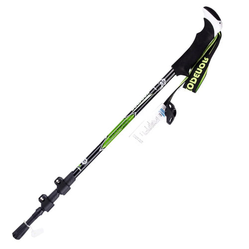 KODENOR 2# Carbon Fiber Telescopic Trekking Pole EVA Grip Handle 3-Section Adjustable Walking Stick - Green - 1