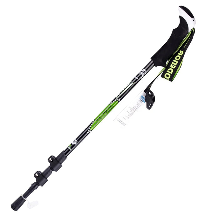 KODENOR 2# Carbon Fiber Telescopic Trekking Pole EVA Grip Handle 3-Section Adjustable Walking Stick - Green - 1