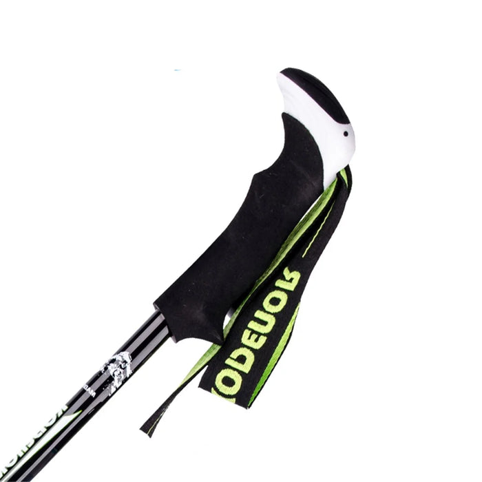 KODENOR 2# Carbon Fiber Telescopic Trekking Pole EVA Grip Handle 3-Section Adjustable Walking Stick - Green - 2