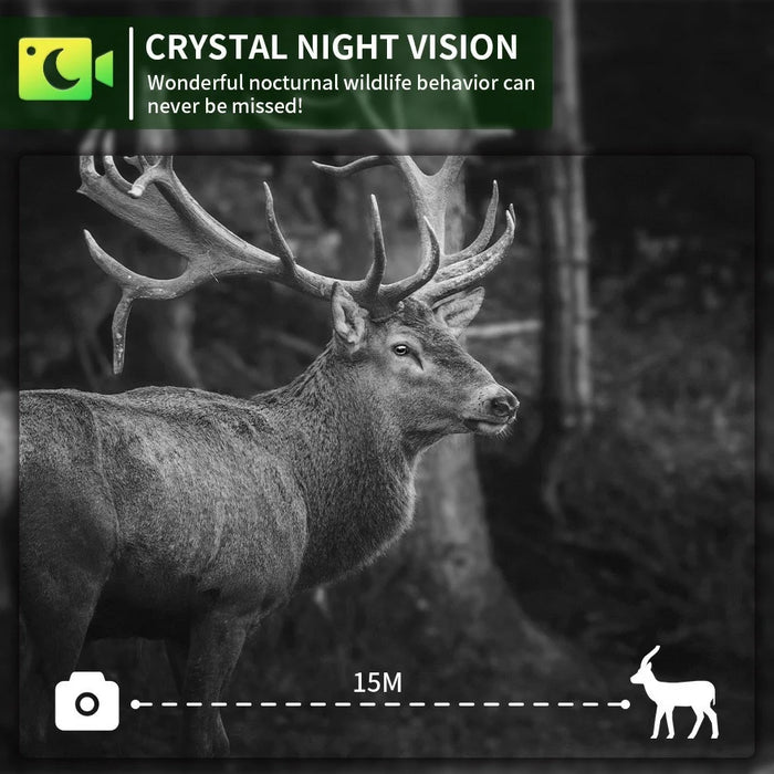 PR802LTE 4G LTE Trail Camera 60MP 4K Night Vision IP66 Waterproof Hunting Camera for Wildlife Scouting - 5
