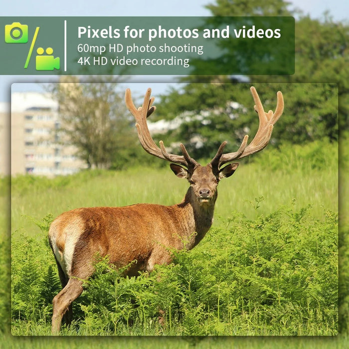 PR802LTE 4G LTE Trail Camera 60MP 4K Night Vision IP66 Waterproof Hunting Camera for Wildlife Scouting - 7